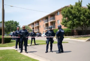 Police officers responding to a shooting incident in San Antonio