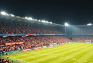 A packed stadium during a San Antonio FC soccer match
