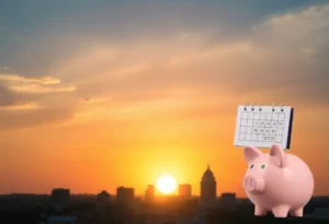 A sunset view of San Antonio representing financial planning and growth.