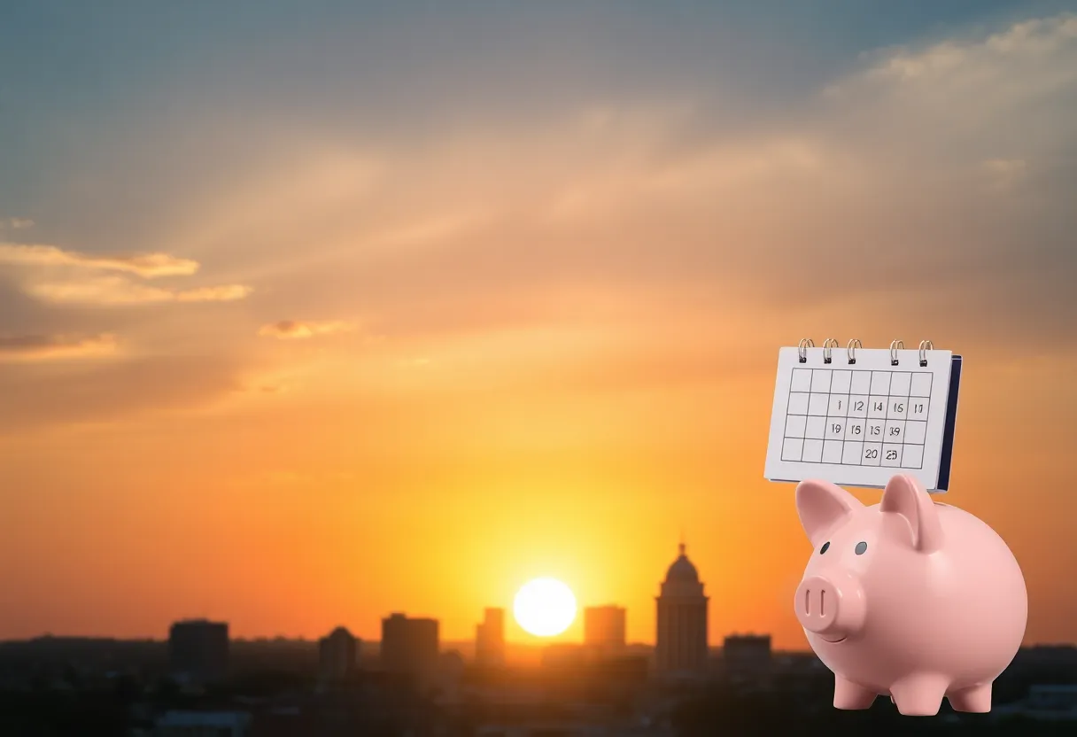 A sunset view of San Antonio representing financial planning and growth.