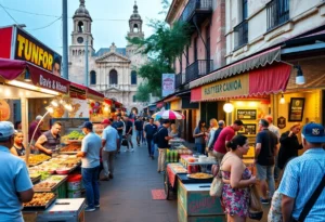 Colorful street food in San Antonio