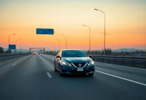 A stunning view of US Highway 90 in San Antonio during clear weather