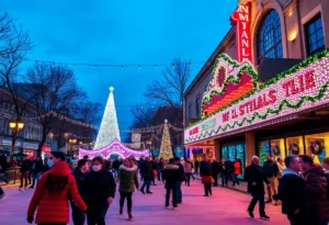 Community members enjoying holiday festivities in San Antonio.