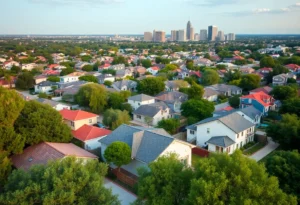 Residential area in San Antonio highlighting homes