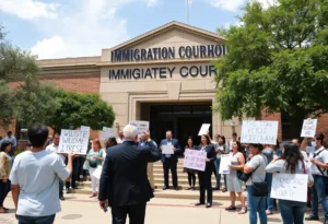 Demonstrations outside San Antonio immigration courthouse