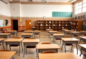 Image of a San Antonio school highlighting community concerns about potential closures.