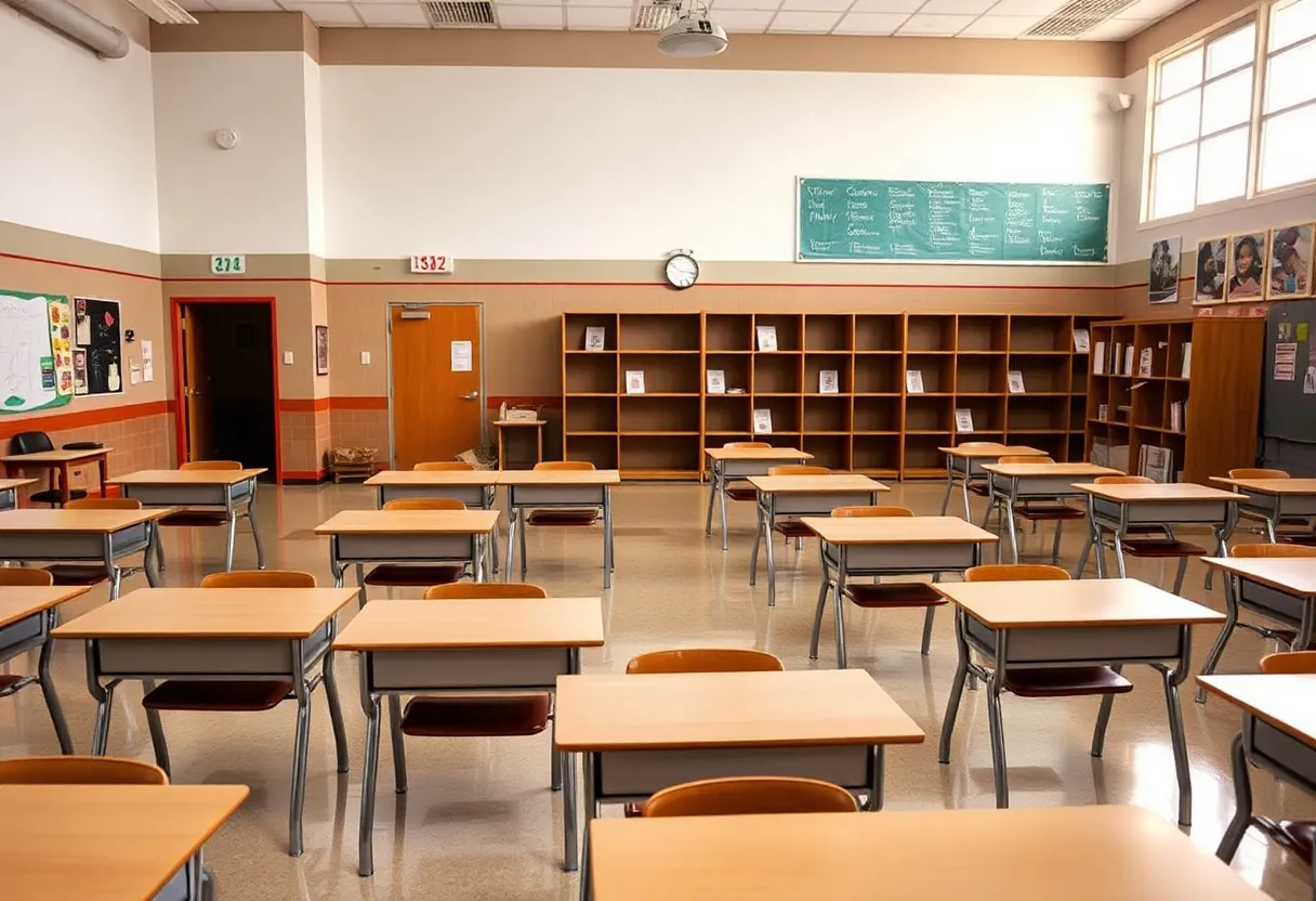 Image of a San Antonio school highlighting community concerns about potential closures.