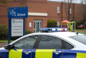 Police presence outside a San Antonio school
