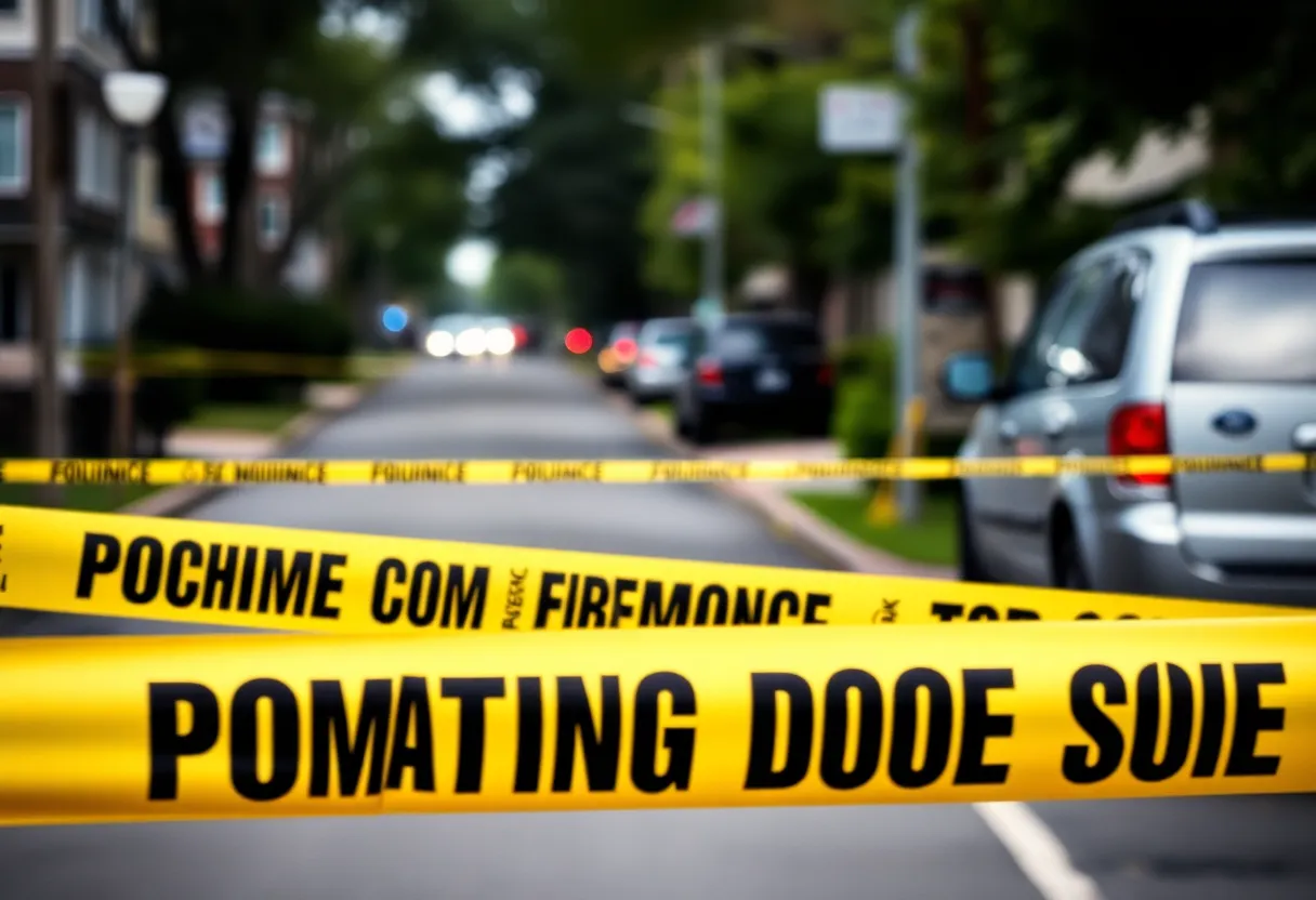 Police tape surrounding a crime scene in San Antonio