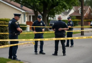 Police at a shooting investigation scene in San Antonio