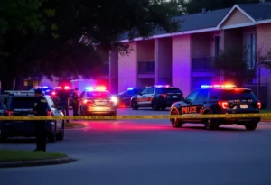 Police responding to a shooting incident at an apartment complex in San Antonio