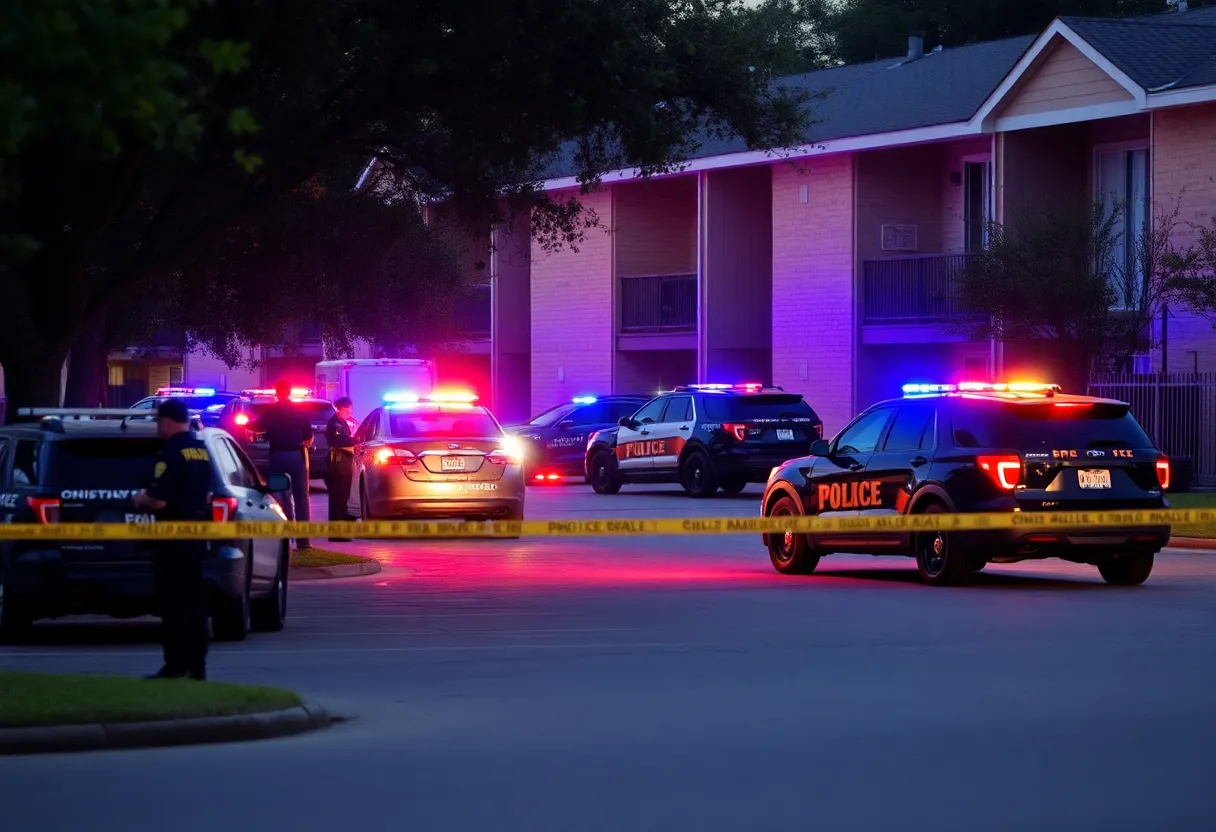 Police responding to a shooting incident at an apartment complex in San Antonio