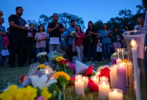 Community gathering in San Antonio for a child victim of gun violence