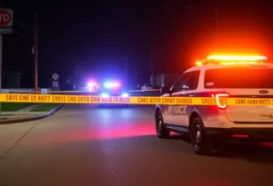 Police presence at a shooting scene in San Antonio.