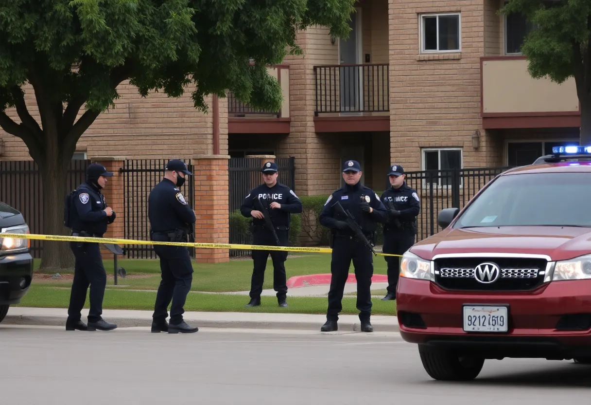 Police presence at the Artisan apartment complex in San Antonio