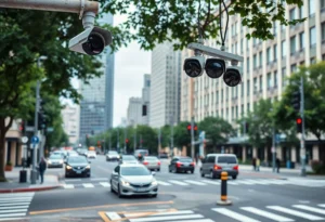 Traffic monitoring cameras at an intersection in San Antonio