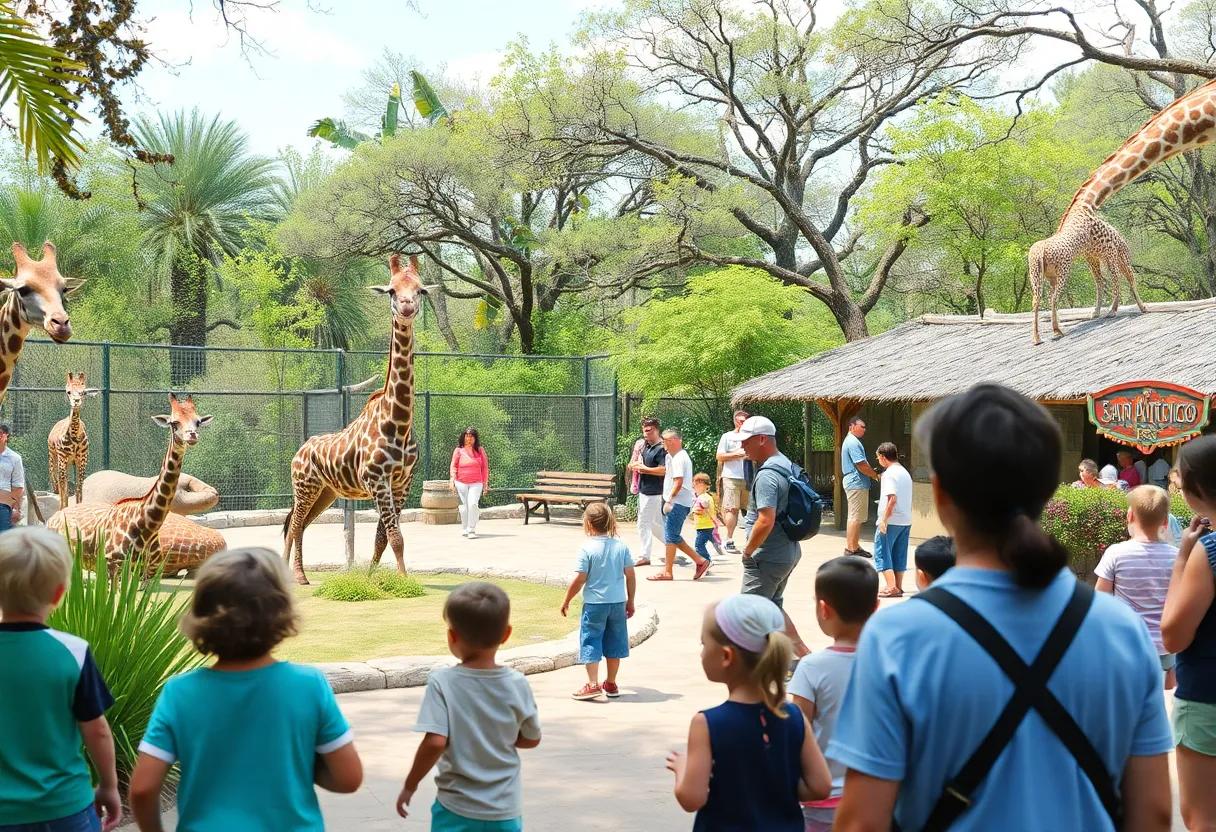 Visitors enjoying the San Antonio Zoo