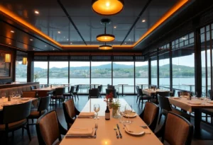 Interior view of Shiro Japanese Bistro showcasing sushi dining area