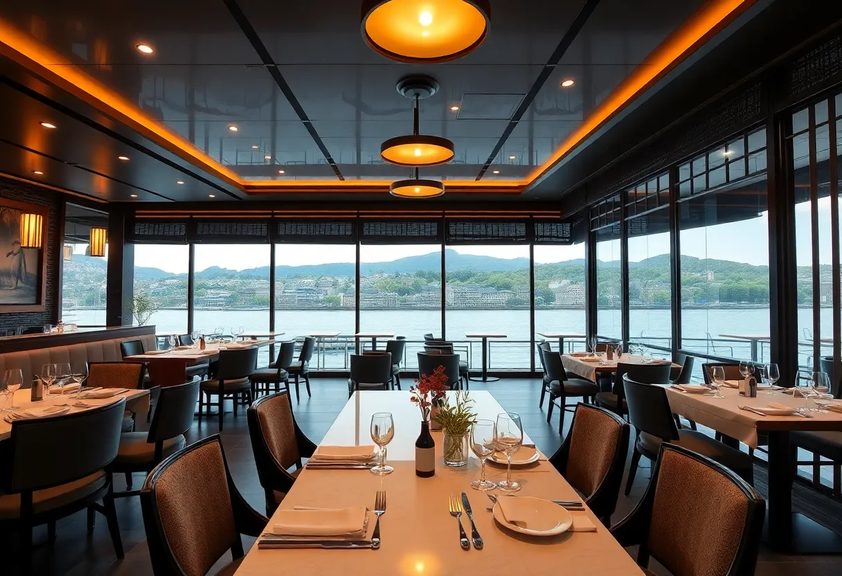 Interior view of Shiro Japanese Bistro showcasing sushi dining area
