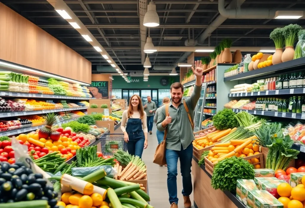 Exterior view of the new Sprouts Farmers Market in New Braunfels, Texas