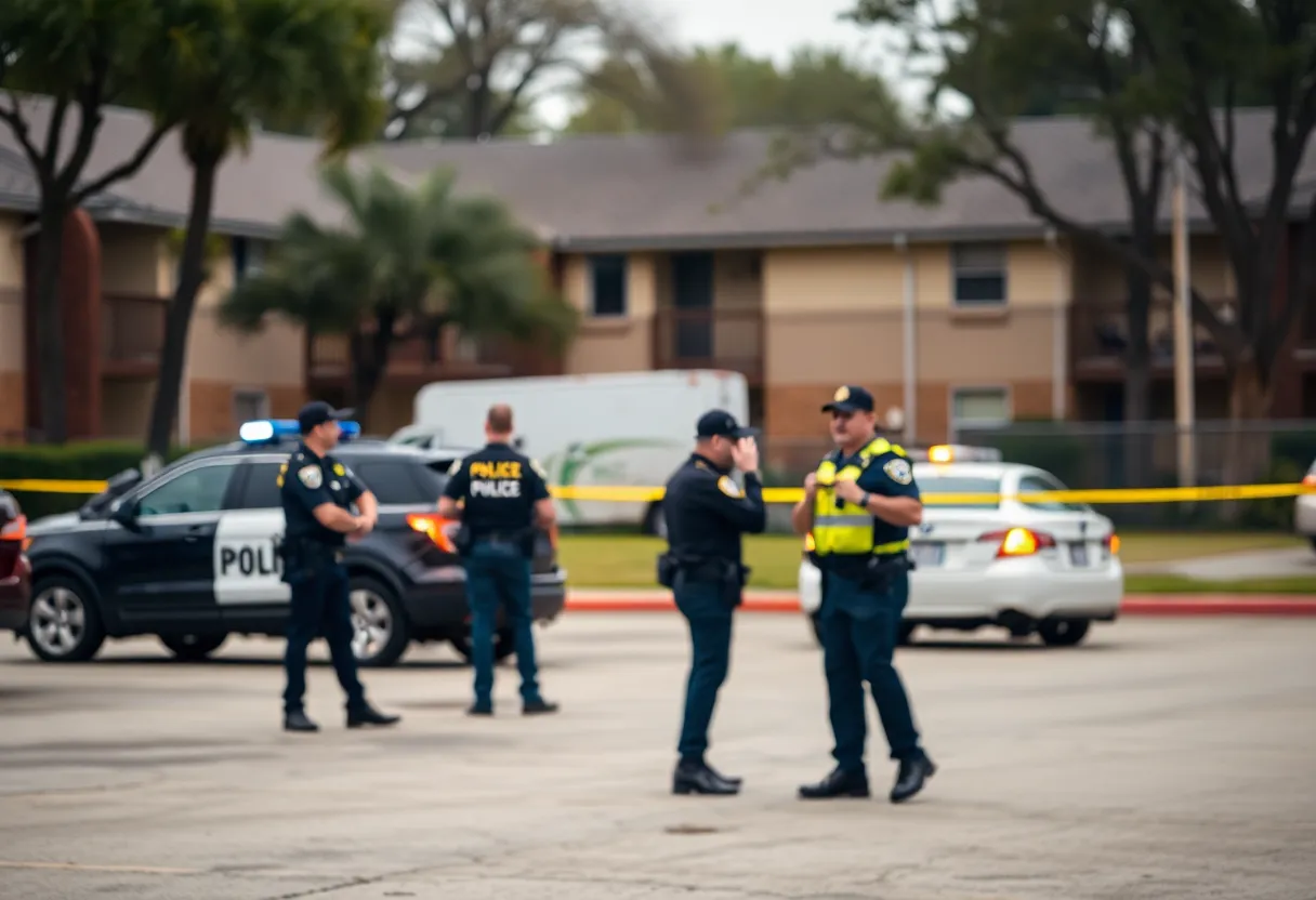 Law enforcement responding to a shooting incident in San Antonio