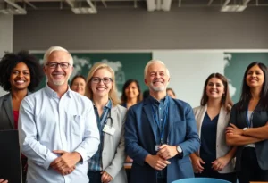 Teachers celebrating their innocence in an integrity-focused environment.