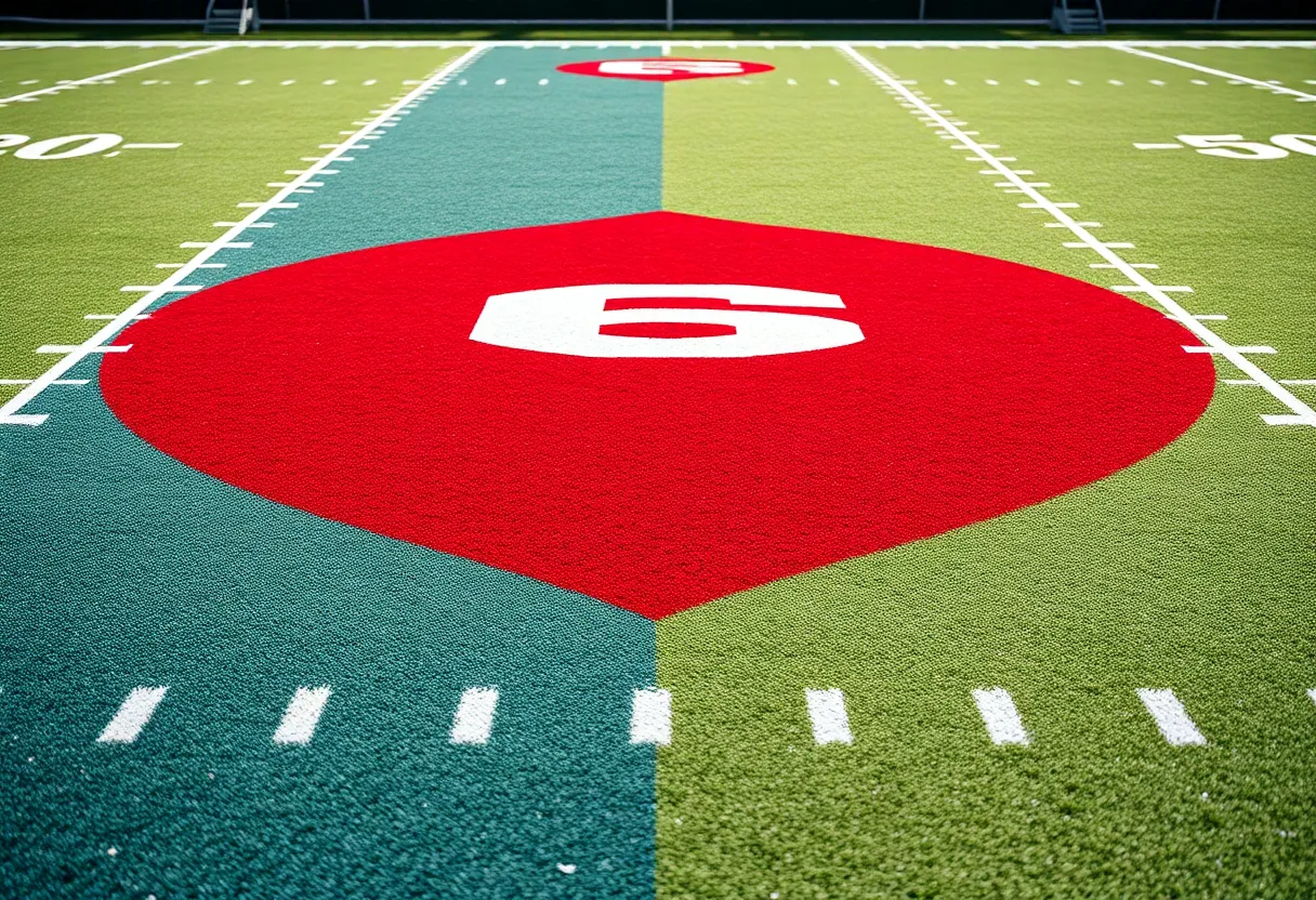 Texas A&M football team during practice
