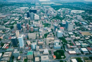 Aerial view of various Texas cities involved in financial transparency investigations