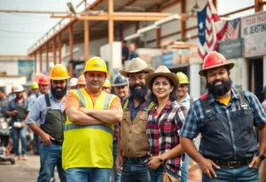 An overview of the Texas job market with various local businesses.