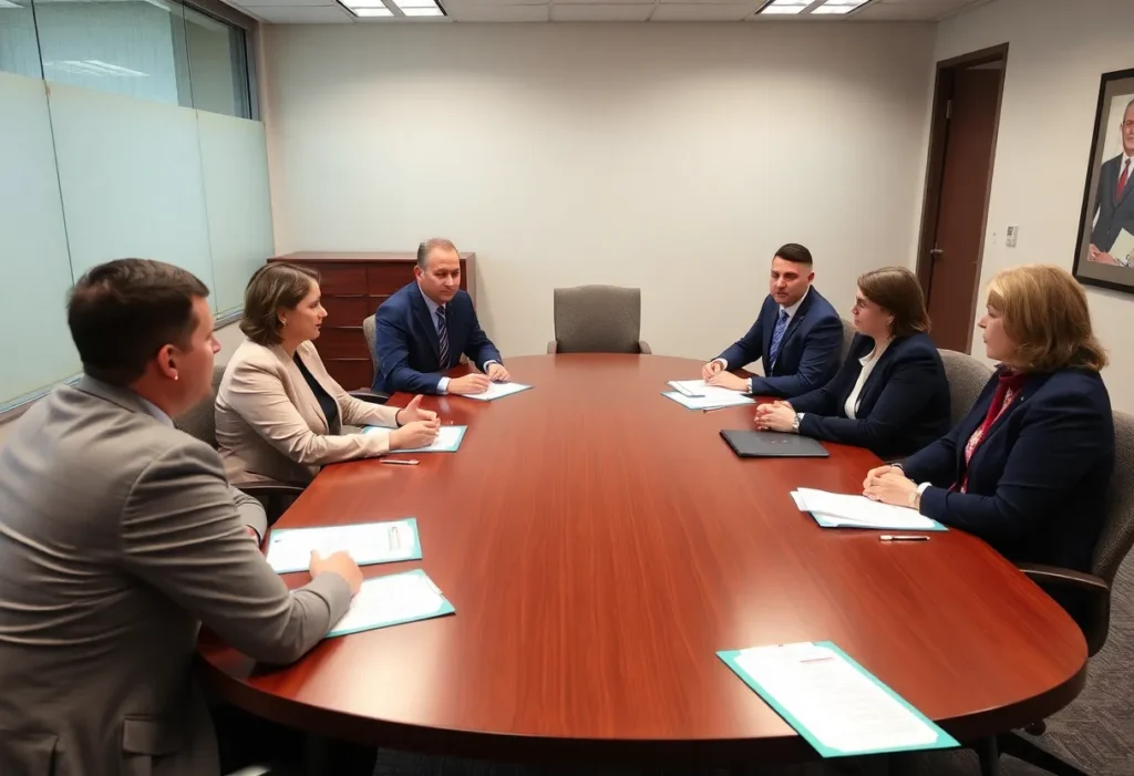 Meeting discussing Texas VetHUB initiative for veterans' businesses