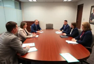 Meeting discussing Texas VetHUB initiative for veterans' businesses