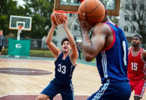 Timberwolves vs Spurs basketball players in action