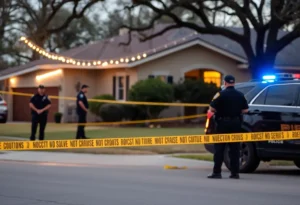 Scene of a tragic shooting at a San Antonio residence with police present