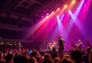 Rock band Triumph performing live at the Frost Bank Center