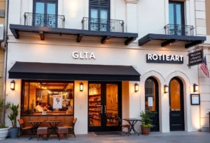 Exterior view of the upcoming Two Greeks Grill restaurant