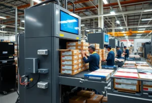New USPS package sorting machine at San Antonio facility
