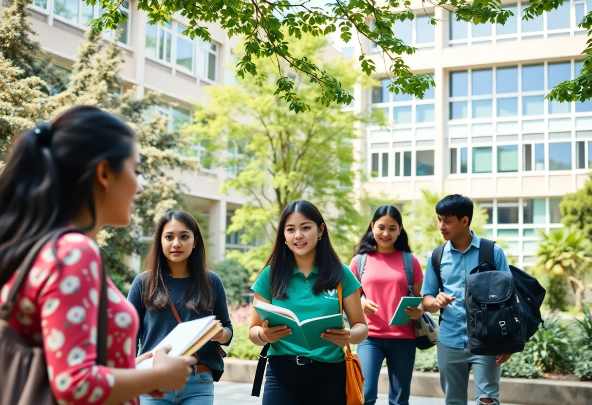 Students at UT San Antonio participating in health education activities