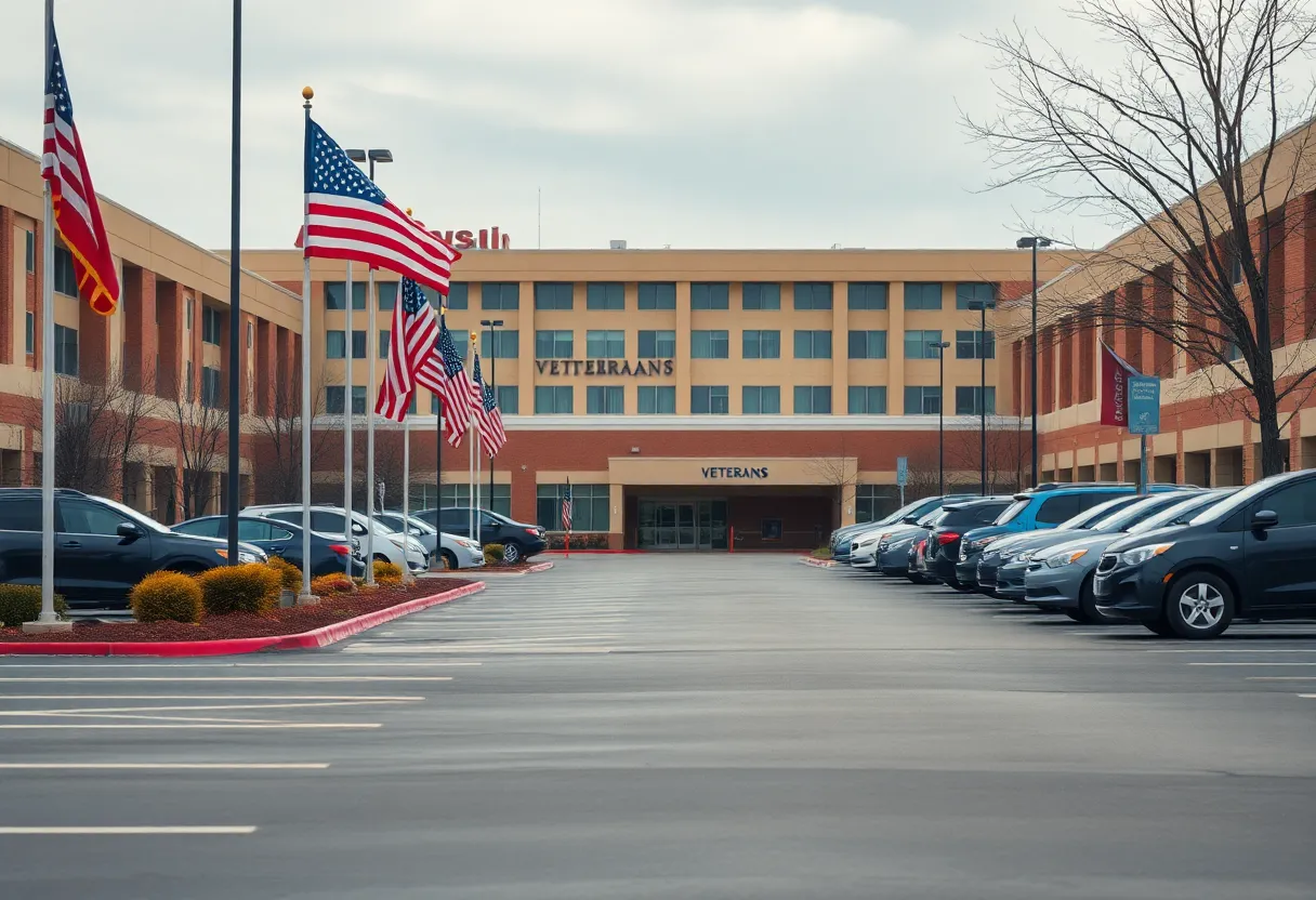 Parking lot of Audie L. Murphy Memorial Veterans’ Hospital