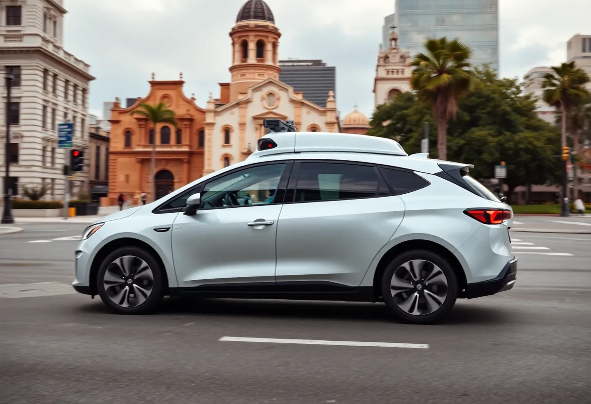 Self-driving car in San Antonio streets