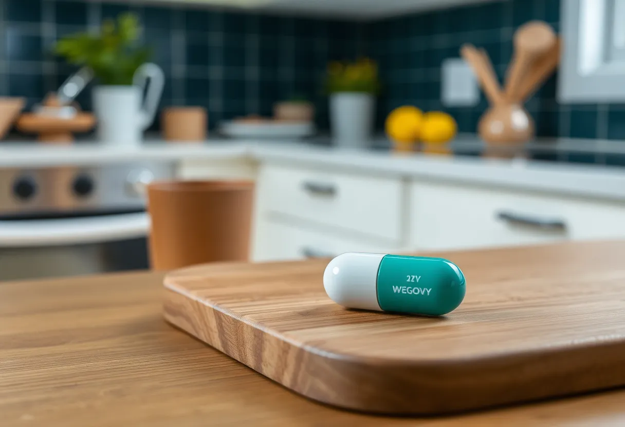 Close-up of Wegovy oral weight management pill