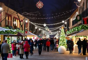 A community gathering celebrating winter events in San Antonio