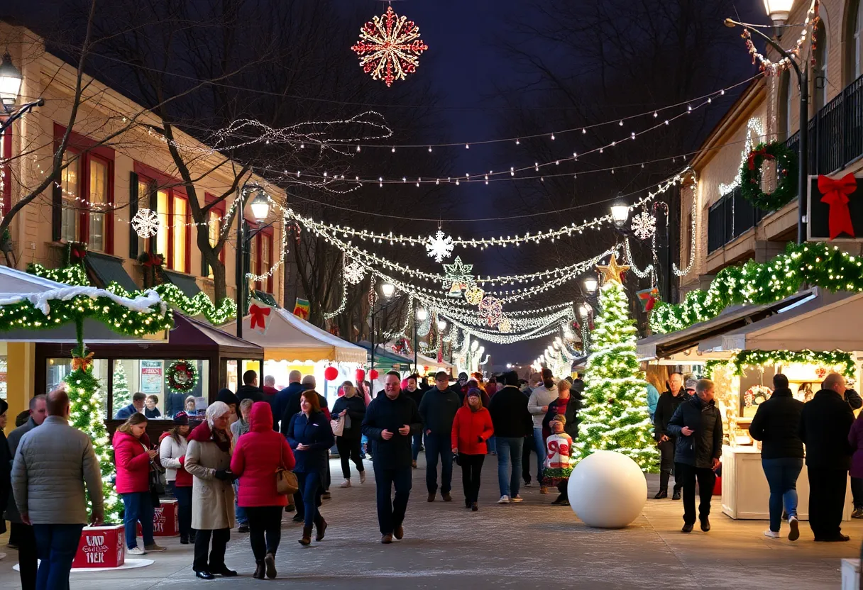 A community gathering celebrating winter events in San Antonio