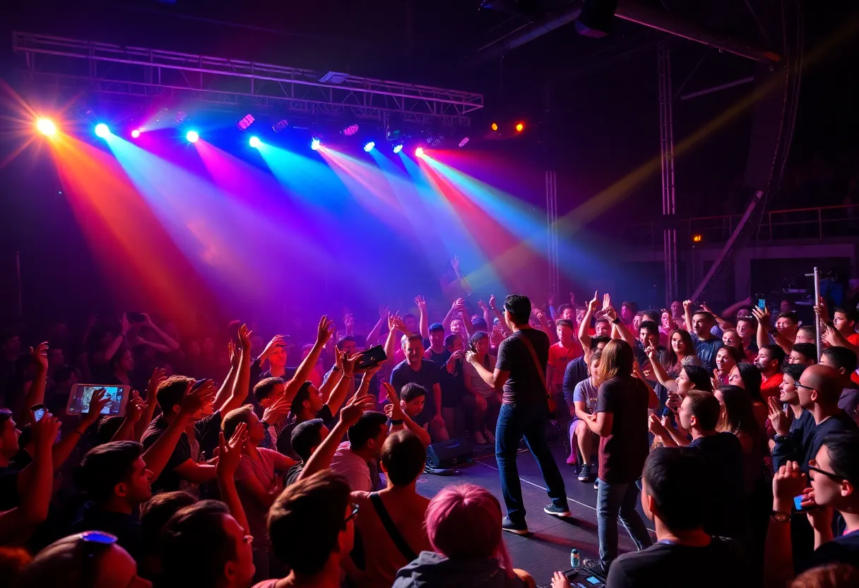 ZZ Top performing live in concert
