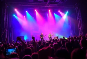ZZ Top performing live on stage at a concert