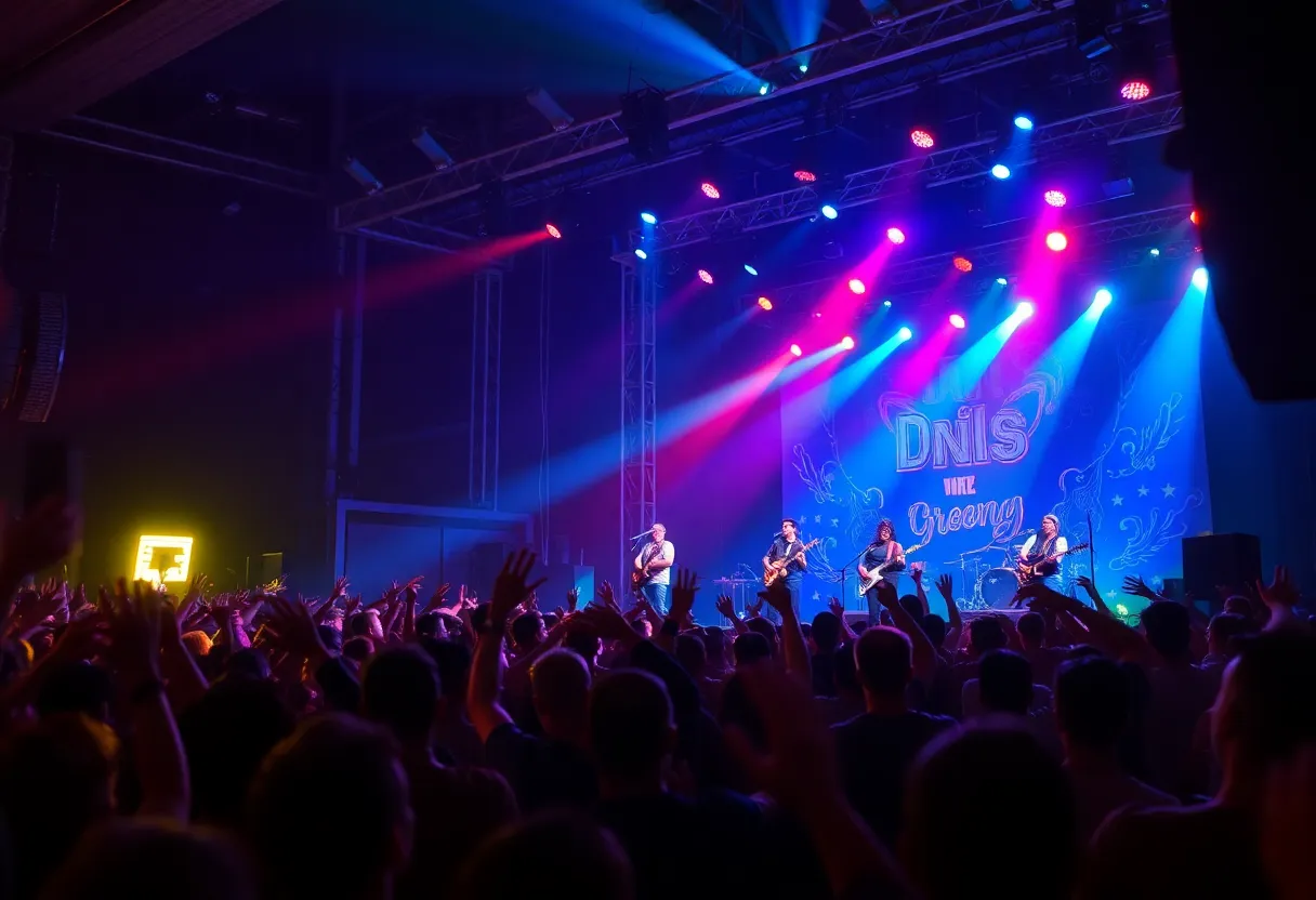 ZZ Top performing live concert