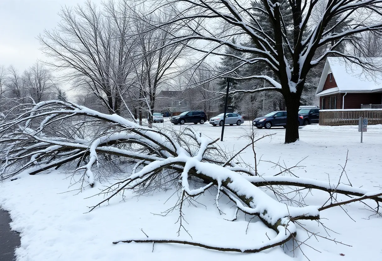 Winter landscape after Winter Storm Fern