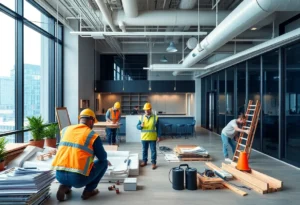 Renovation work at Alamo Drafthouse office in Austin