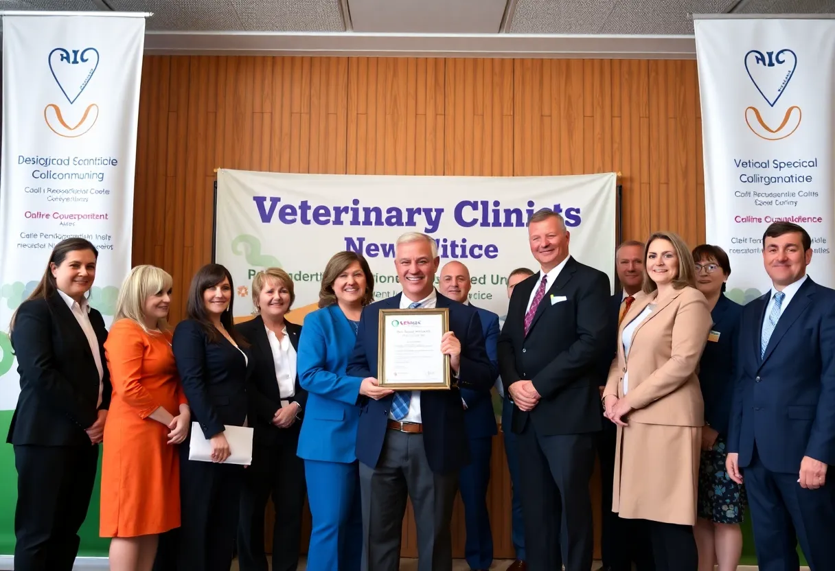 Award ceremony for AmeriVet Veterinary Partners