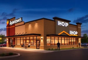 Exterior view of Applebee's IHOP dual concept restaurant