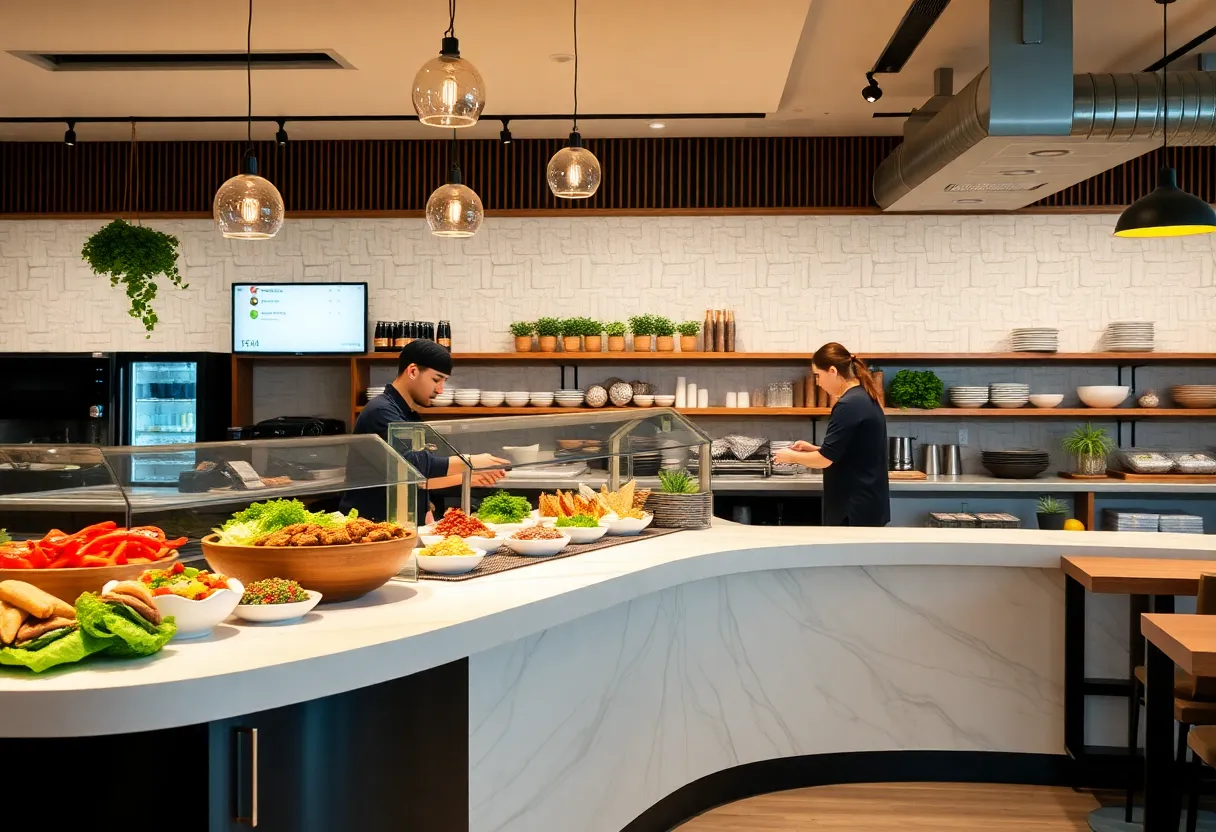 Interior view of Birdie's Restaurant showcasing sustainability and innovation